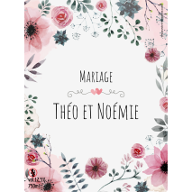 Personalized sticker personalized pastel flowers