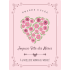 Personalized label template mother's day heart in bloom