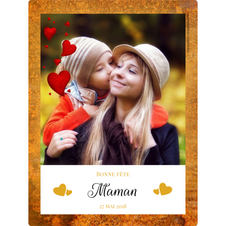 Customized label template mother's day with photo