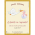 Self-adhesive personalized label with golden stork pregnancy model
