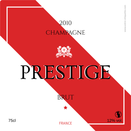 Personalized label Champagne Prestige