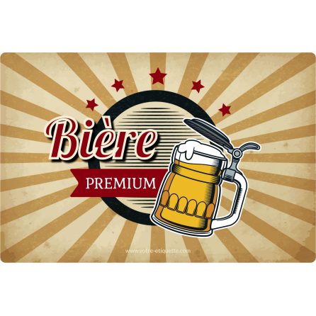 Personalized sticker template premium beer label