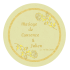 Personalized vegetable round gold wedding label