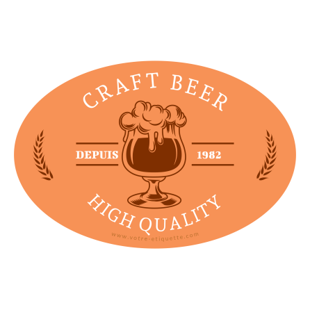 Self-adhesive custom label craft beer template