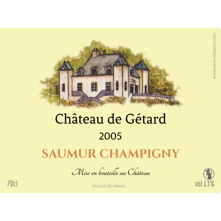 Personalized sticker label Gétard Castel