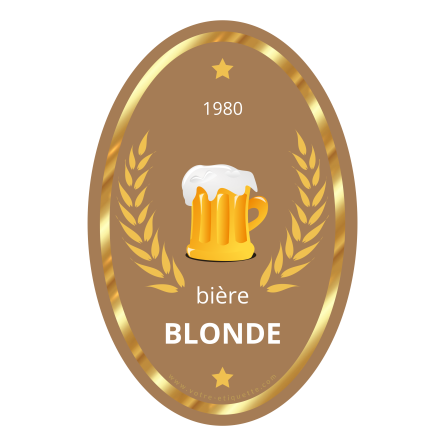 Custom label template blonde beer