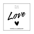 Personalized Black and White Love Wedding Sticker Label