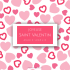 Personalized label sticker pink heart pattern