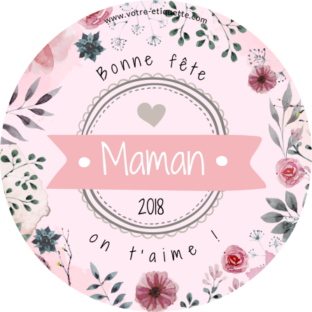 Custom label template Mother's day round