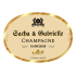 Personalized label sticker template oval champagne