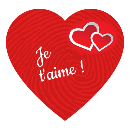 Personalized sticker label heart valentine&#39;s day