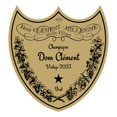 Personalized self-adhesive label Dom Perignon Classic