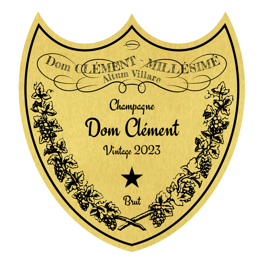 Personalize a bottle of Dom Perignon Brut Champagne with Custom Label