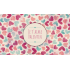 Personalized sticker label pastel love pattern