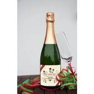 personalized floral wedding sticker label