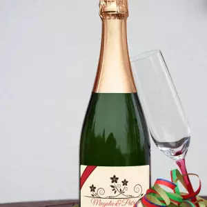 personalized floral wedding sticker label