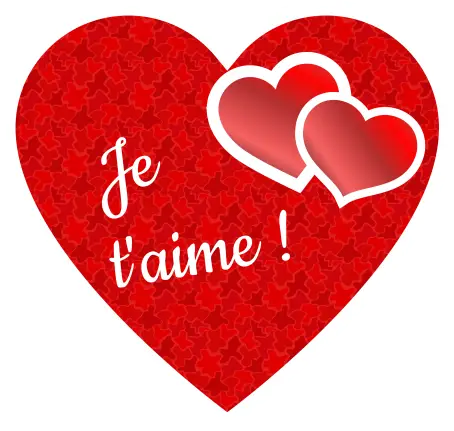 Étiquette personnalisée cœur je t’aime en papier premium