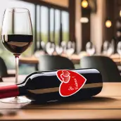 Étiquette personnalisée cœur Je t’aime en papier premium