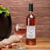 Custom label for special birth cuvée, soft and refined design