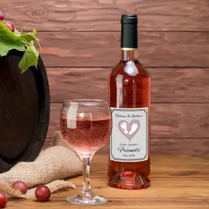 étiquette personnalisée cuvée spéciale naissance, design doux et raffiné