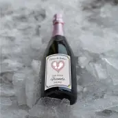 Custom label for special birth cuvée, soft and refined design