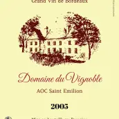 Étiquette de vin personnalisée Bordeaux – Domaine du Vignoble, modèle Saint-Émilion classique