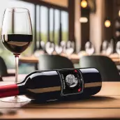 Étiquette personnalisée baptême élégante, photo et cœurs sur fond noir mat