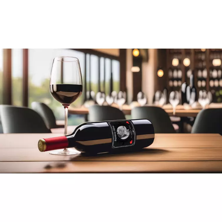 Étiquette personnalisée baptême élégante, photo et cœurs sur fond noir mat