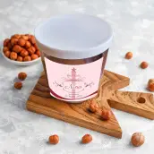 Étiquette personnalisée baptême rose, élégance douce pour souvenir unique