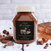 Custom godparent label, elegant matte black and gold, for special cuvée