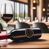 Custom musical birthday label, black and gold for an elegant celebration