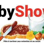 Custom baby shower label, mini format for 25g Nutella jar