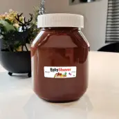 Custom baby shower label, mini format for 25g Nutella jar