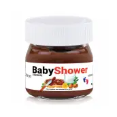 Custom baby shower label, mini format for 25g Nutella jar