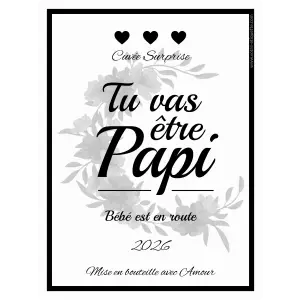 stampa premium su carta testurizzata Cotone, formato 75x100 mm personalizzabile, ideale per una sorpresa e un ricordo unico