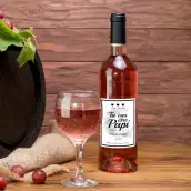 Custom label for future grandpa announcement, sweet message for special news