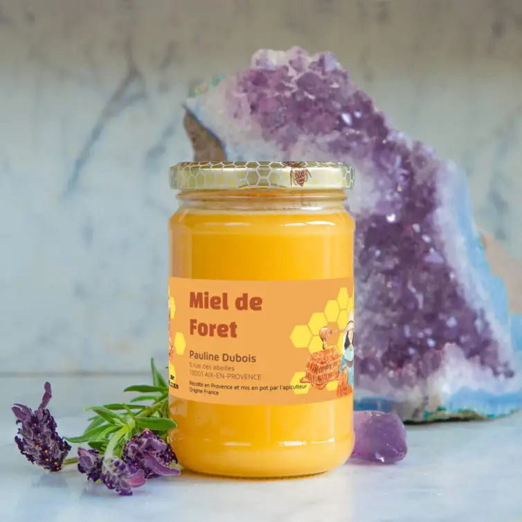 Custom label for forest honey jars Premium label