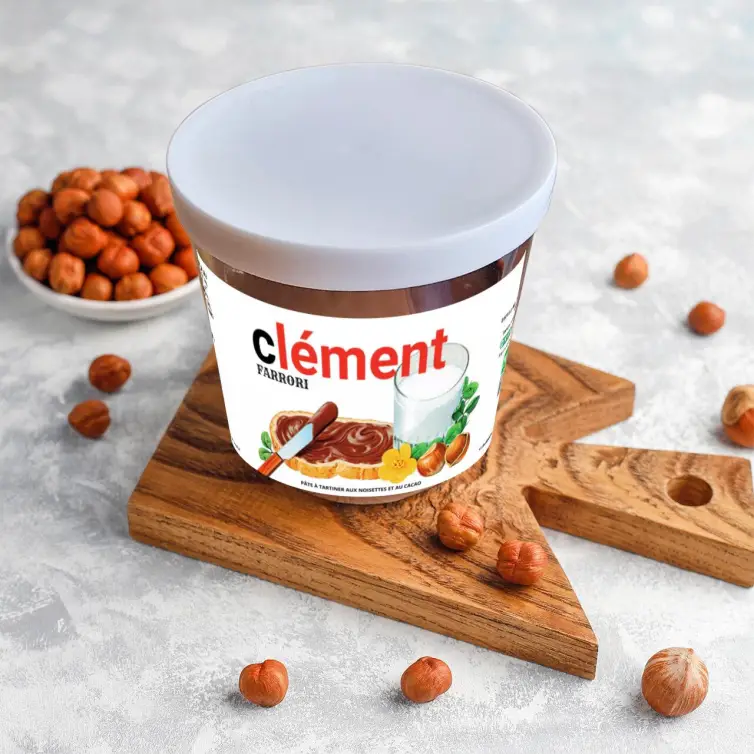 Custom label for chocolate spread jar (Nutella-style) Modern design