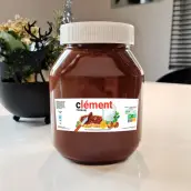 Étiquette personnalisée pour pot de Nutella 200 g Design moderne et gourmand
