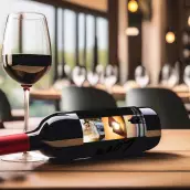 Étiquette personnalisée mariage, collage photo vertical et design noir mat