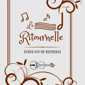 Étiquette personnalisée pour bouteille de vin – Design musical élégant pour vin de Bordeaux