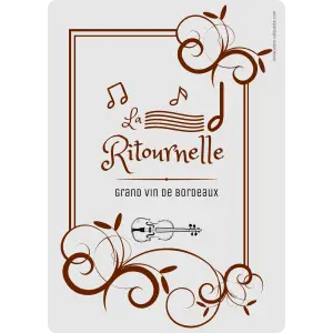 voeg een artistiek accent toe aan uw wijn met dit gepersonaliseerde wijnetiket in een verfijnde muzikale stijl