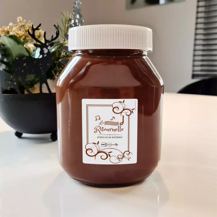 Étiquette personnalisée pour bouteille de vin – Design musical élégant pour vin de Bordeaux