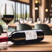 Étiquette personnalisée pour bouteille de vin – Design musical élégant pour vin de Bordeaux