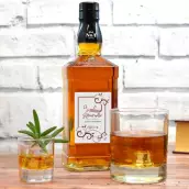 Étiquette personnalisée pour bouteille de vin – Design musical élégant pour vin de Bordeaux