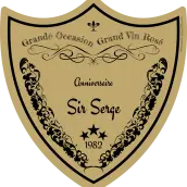 Étiquette personnalisée anniversaire, forme blason emblématique style grand cru