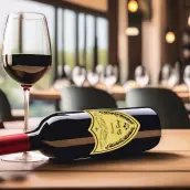 Étiquette personnalisée anniversaire, forme blason grand cru sur or brossé