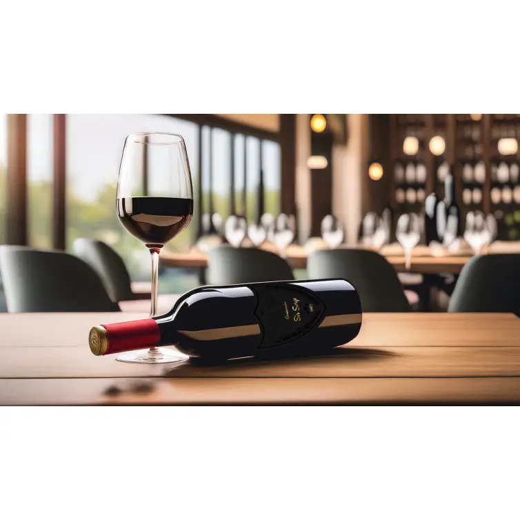 Custom birthday label, matte black shield, grand cru design