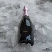 Custom birthday label, matte black shield, grand cru design