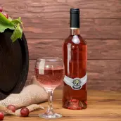 Custom champagne neck label, brushed silver design with photo